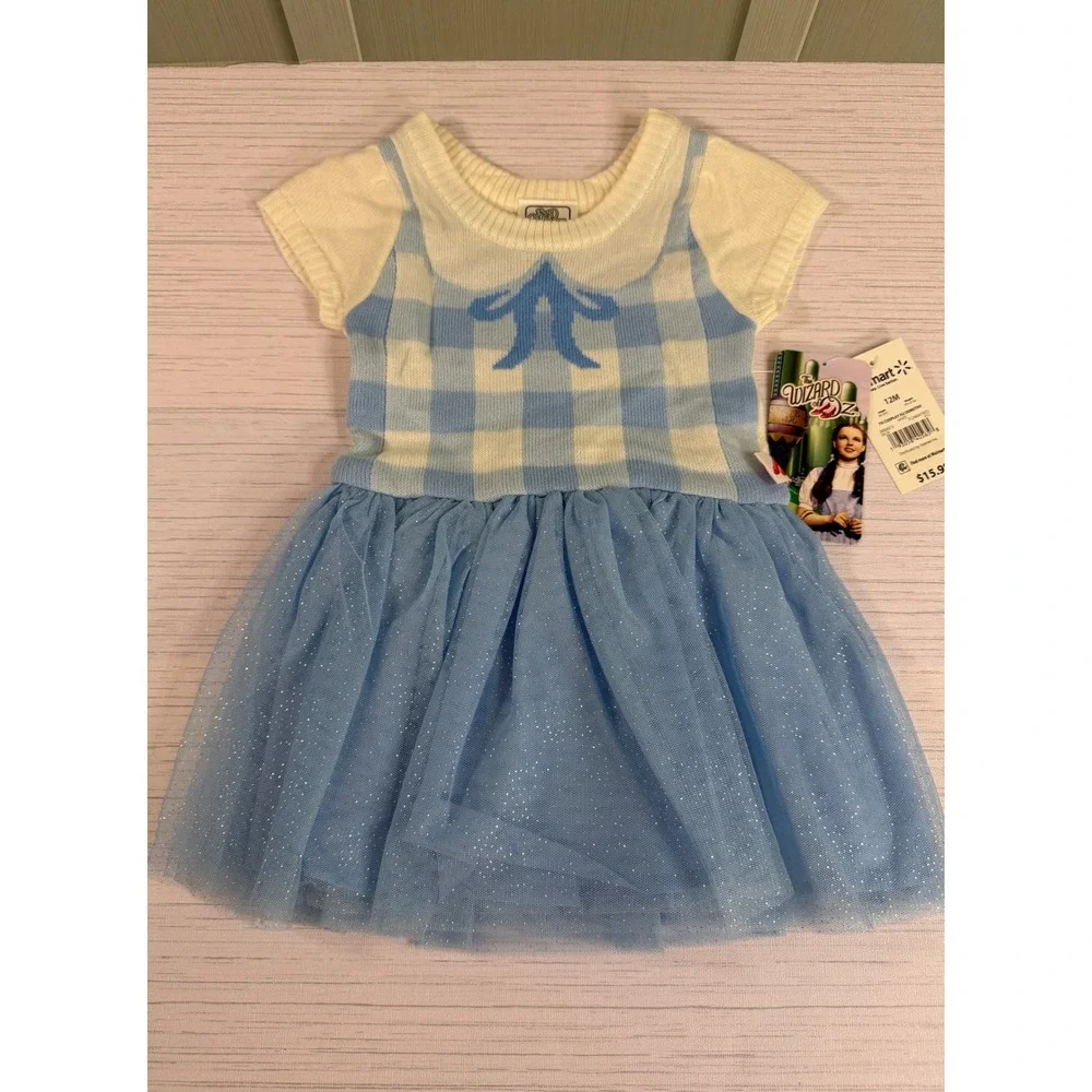 Wizard of Oz Dorothy Costume Dress Baby Girls 12M Blue Gingham Tutu FL2483479ZO